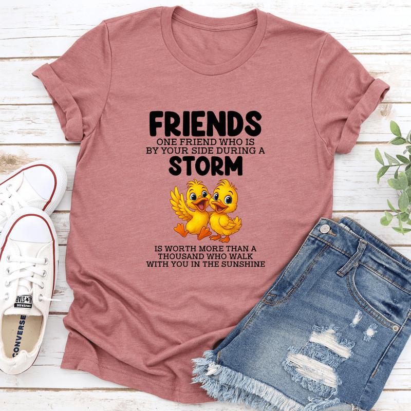 Friends One Friend Who Is By Your Side During A Storm Is Worth Tee 3