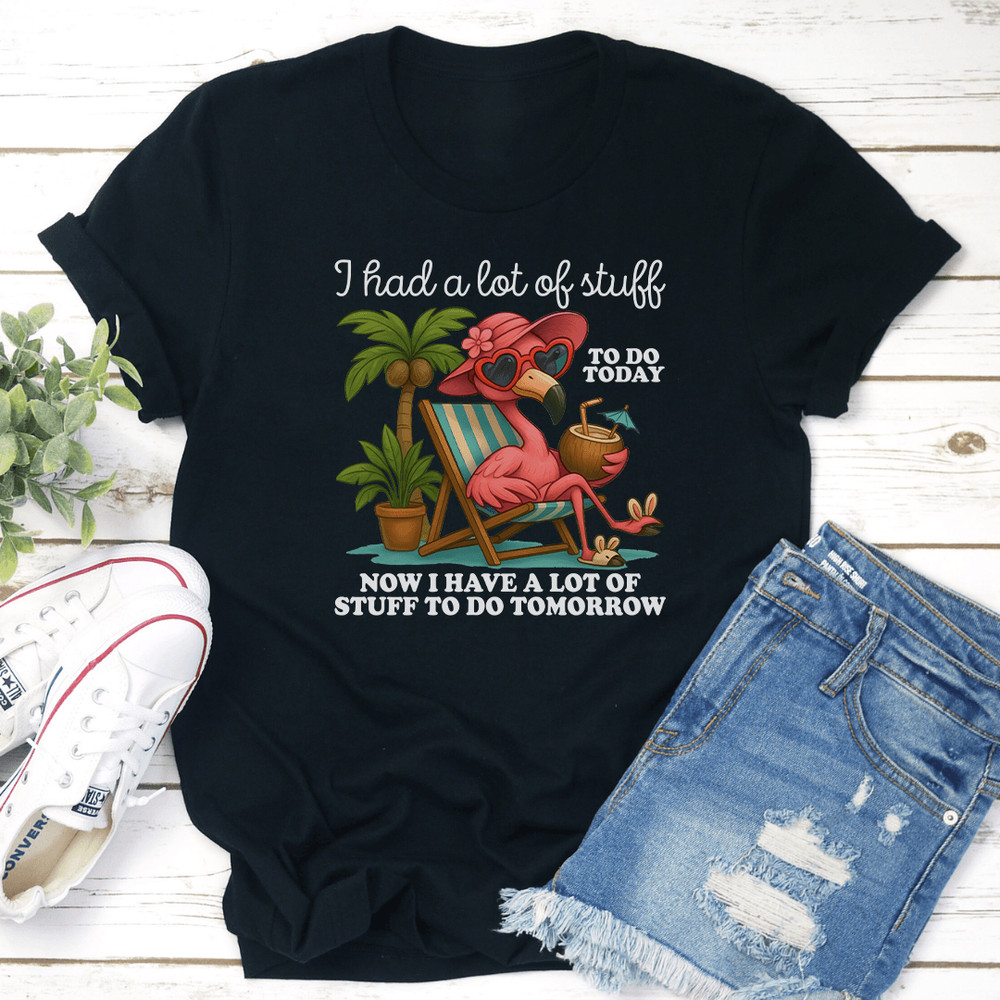 I Had A Lot Of Stuff To Do Today Now I Have A Lot Of Stuff To Do Tomorrow Tee 0