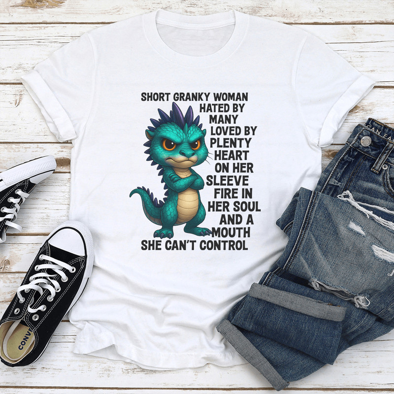 Short Granky Woman Hated By Many Loved By Plenty Heart Tee 1