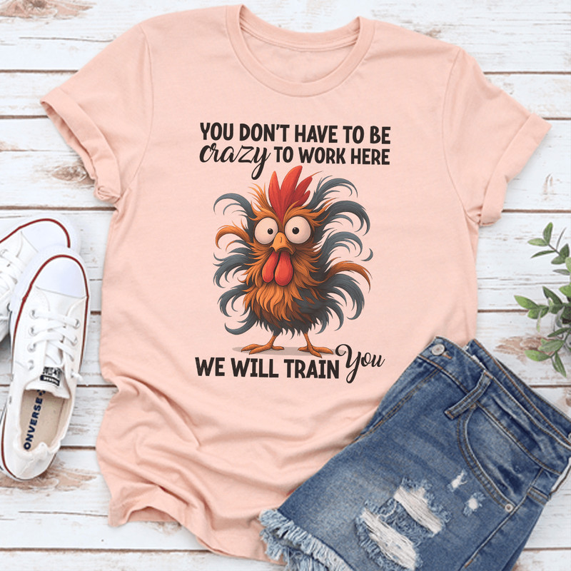 You Dont Have To Be Crazy To Work Here We Will Train You Tee 2