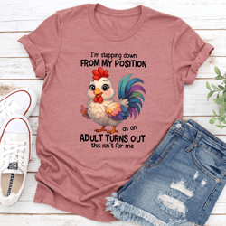 i'm stepping down from my position tee