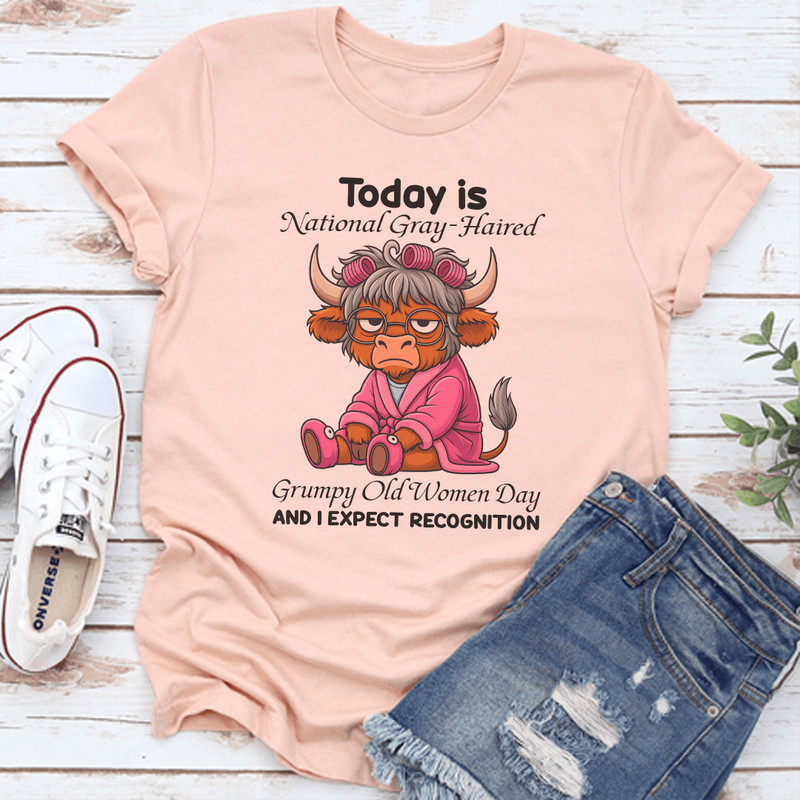Today Is National Gray Haired Grumpy Old Women Day Tee 0