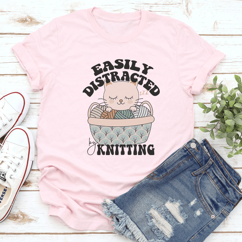 Easily Distracted By Knitting Tee 0