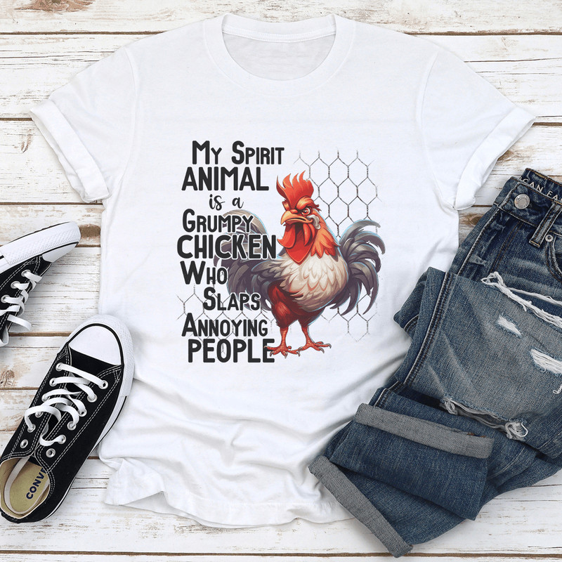My Spirit Animal Is A Grumpy Chicken Tee 2