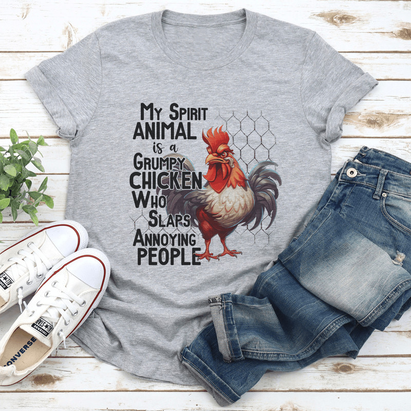 My Spirit Animal Is A Grumpy Chicken Tee 3