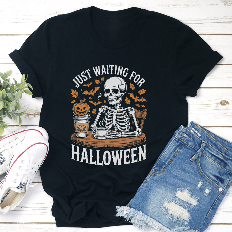 Just Waiting For Halloween Tee 0