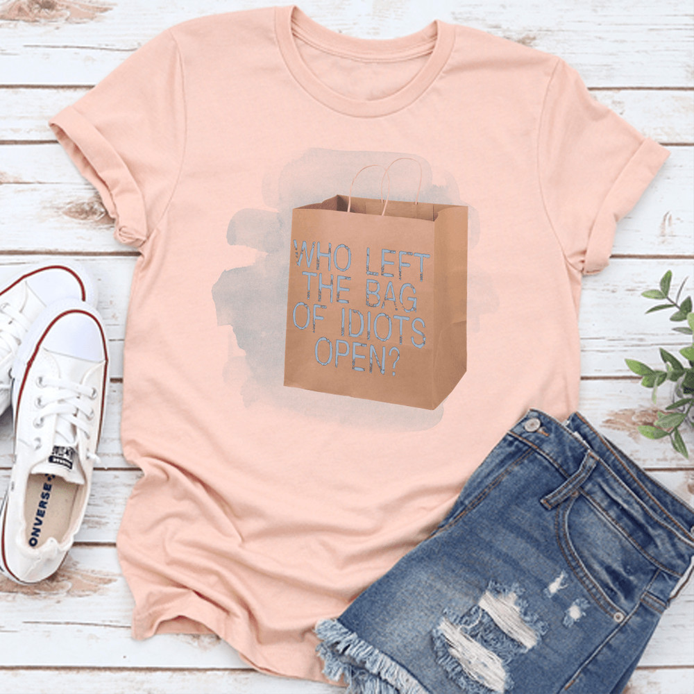 Who Left The Bag Of Idiots Open Tee 1