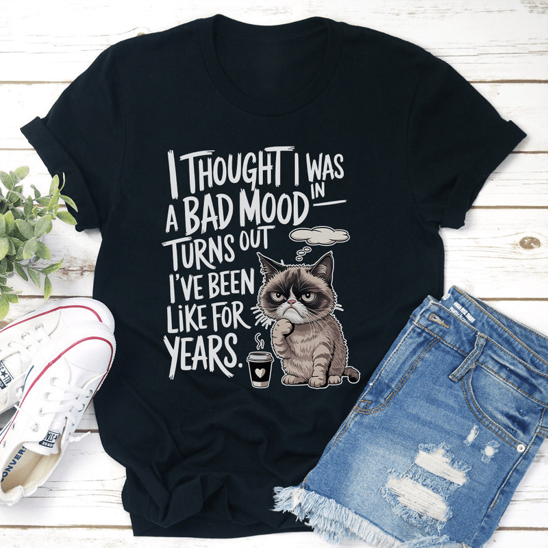 I Thought I Was In A Bad Mood Turns Out Tee 3