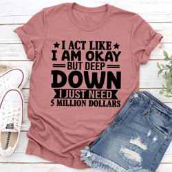 i act like i am okay but deep down tee