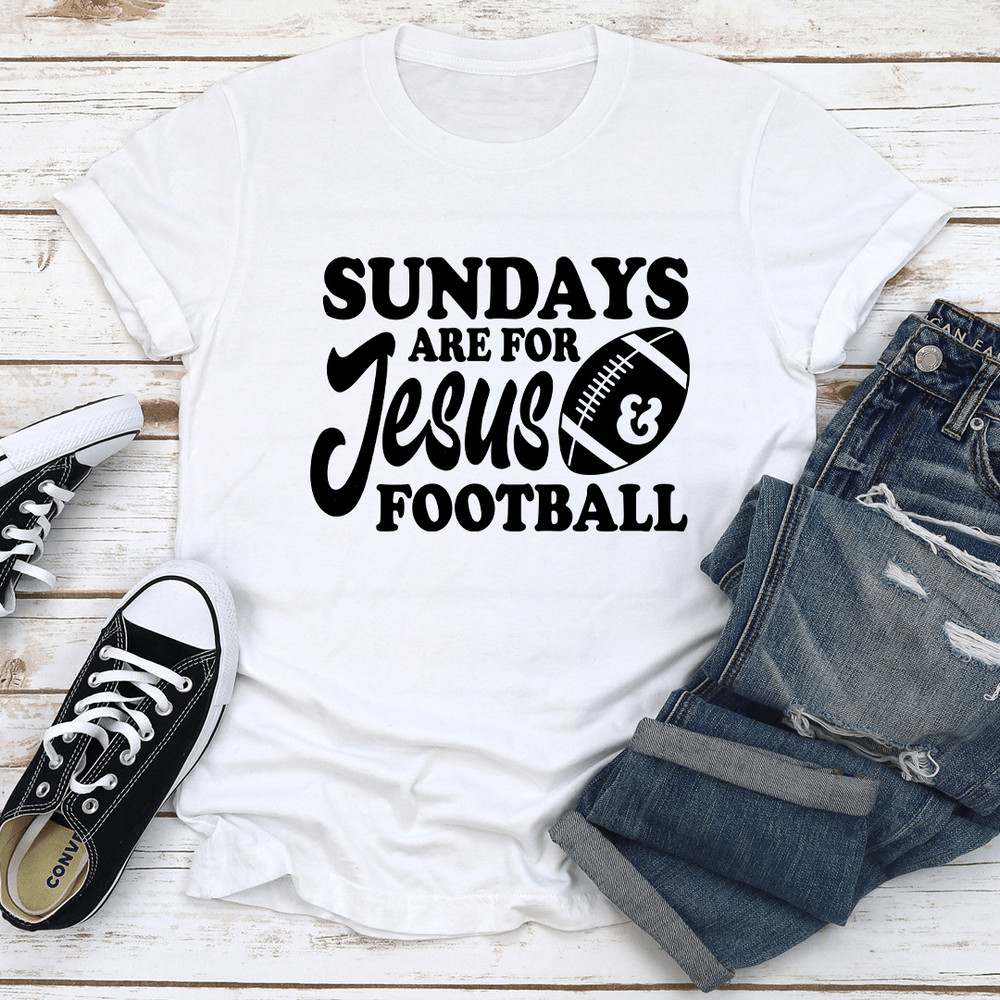 Sundays Are For Jesus  Football Tee 2