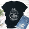 Life Is What Happens Between Coffee Wine Tee 2