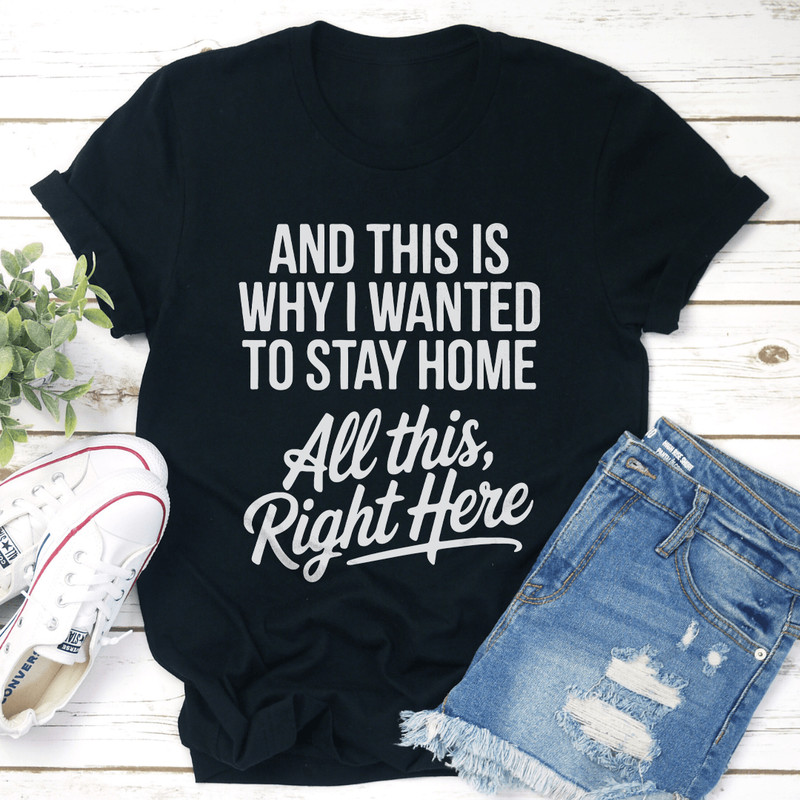 And This Is Why I Wanted To Stay Home All This Right Here Tee 0