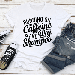 running on caffeine tee