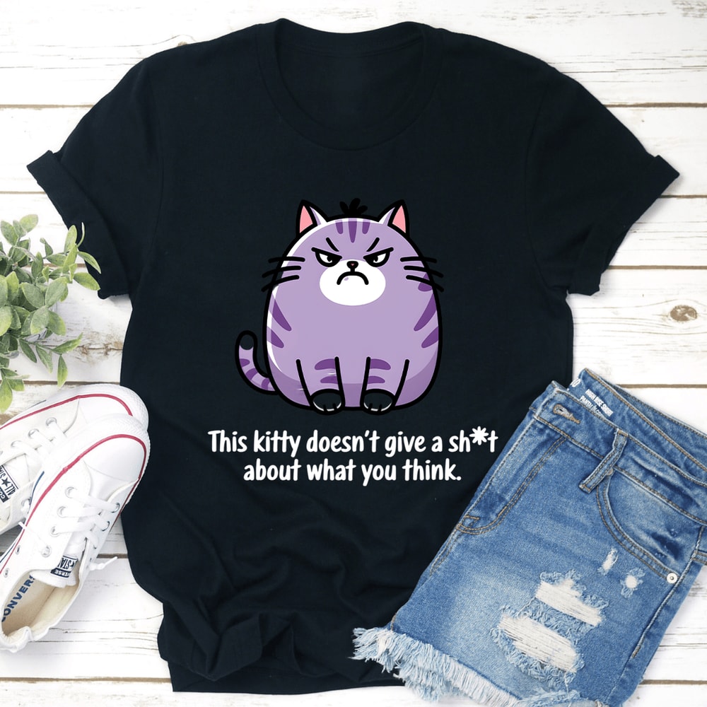 This Kitty Doesnt Give A Sit Tee 1