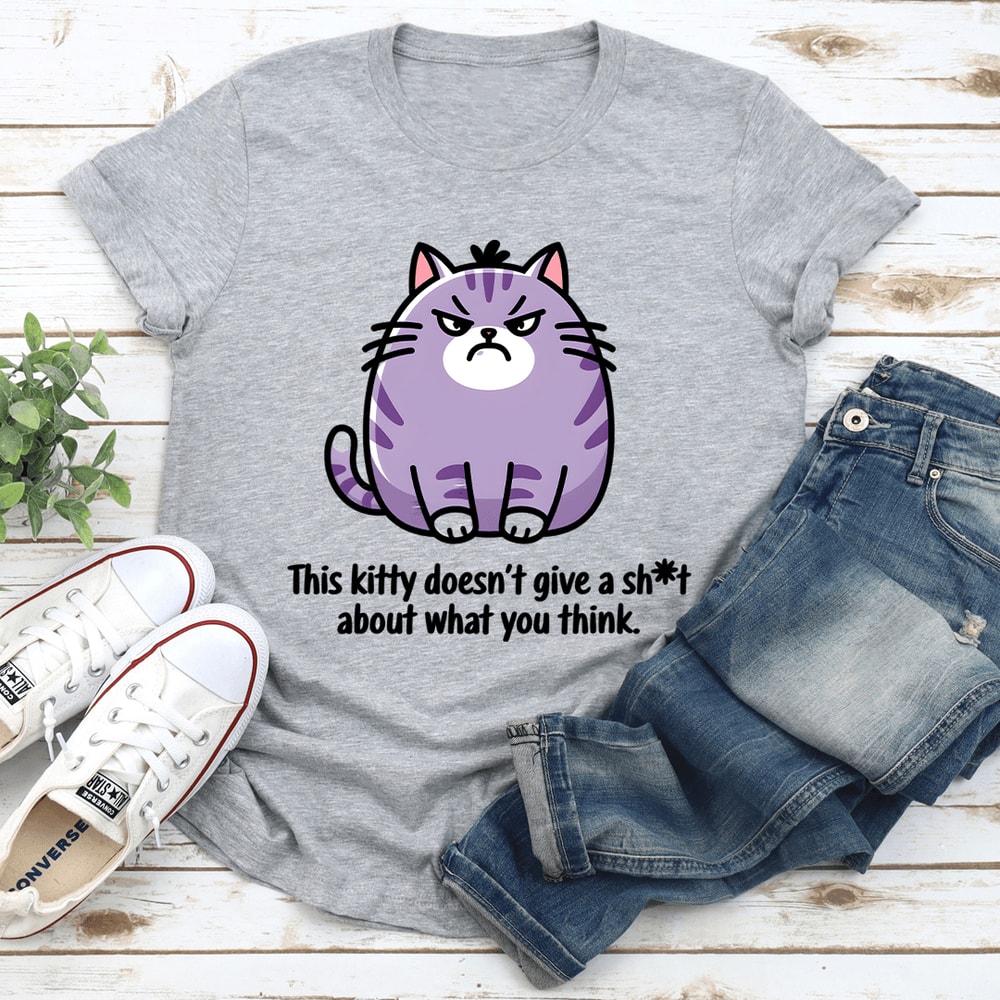 This Kitty Doesnt Give A Sit Tee 0