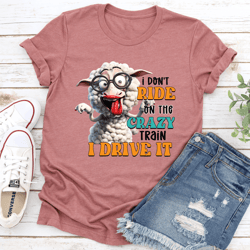 i don't ride on the crazy train tee