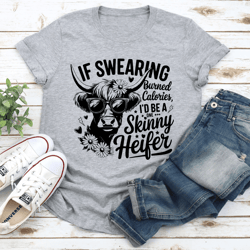 if swearing burned calories tee