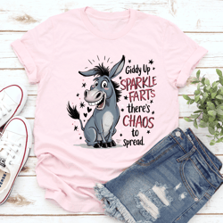 giddy up sparkle farts tee