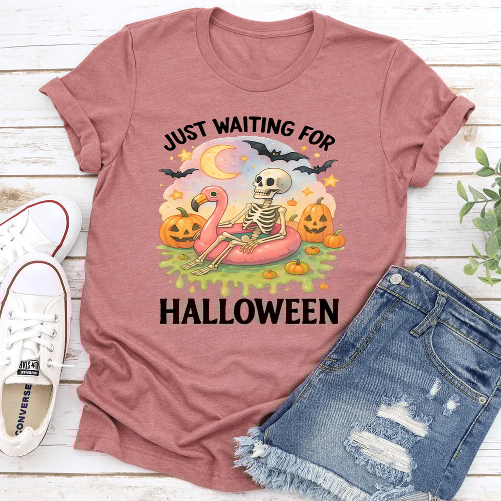Just Waiting For Halloween Tee 1