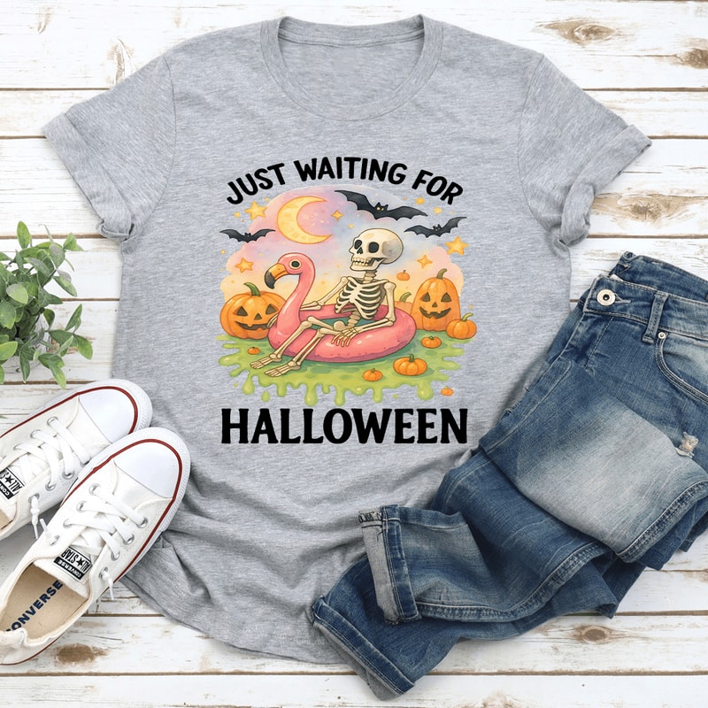 Just Waiting For Halloween Tee 3