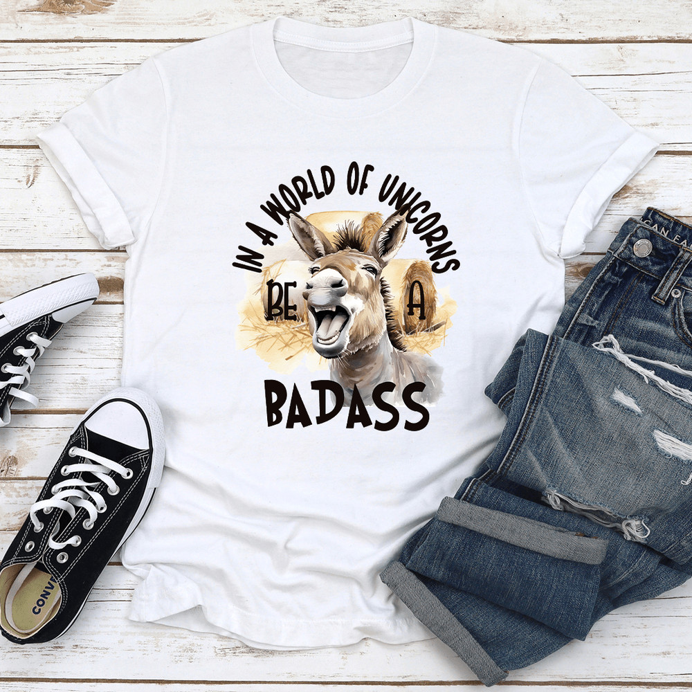 In A World Of Unicorns Bad Dadass Tee 0
