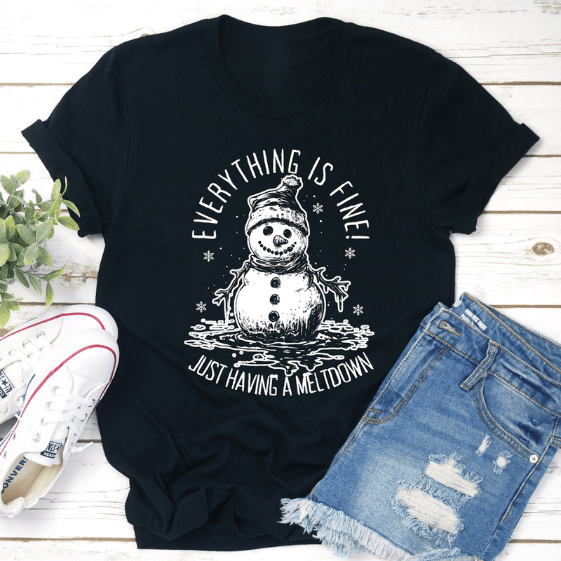 Everything Is Fine Just Having A Meltdown Tee 1