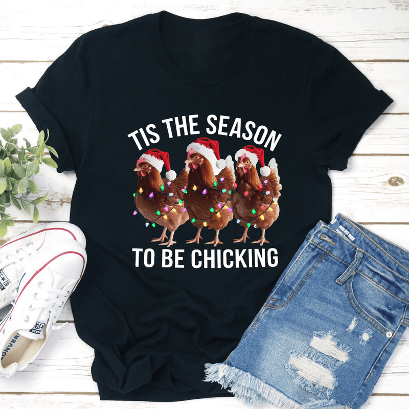 Tis The Season To Be Checking Tee 1