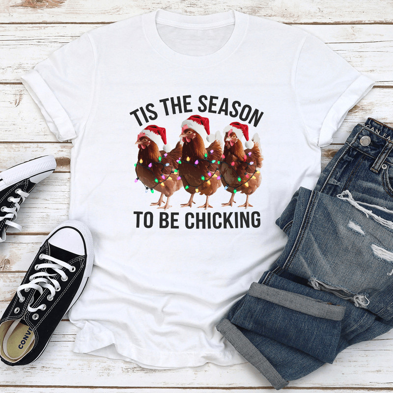 Tis The Season To Be Checking Tee 3