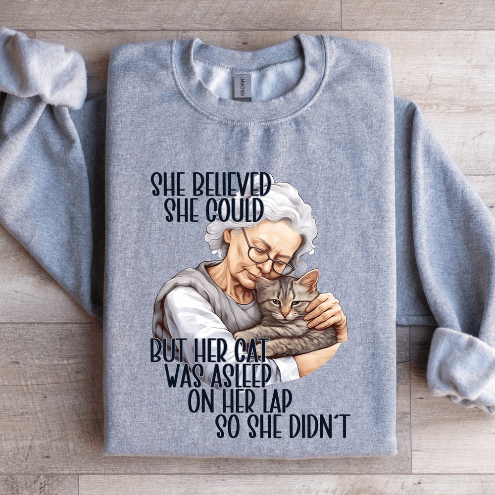 She Believed She Could Grandma Sweatshirt 2