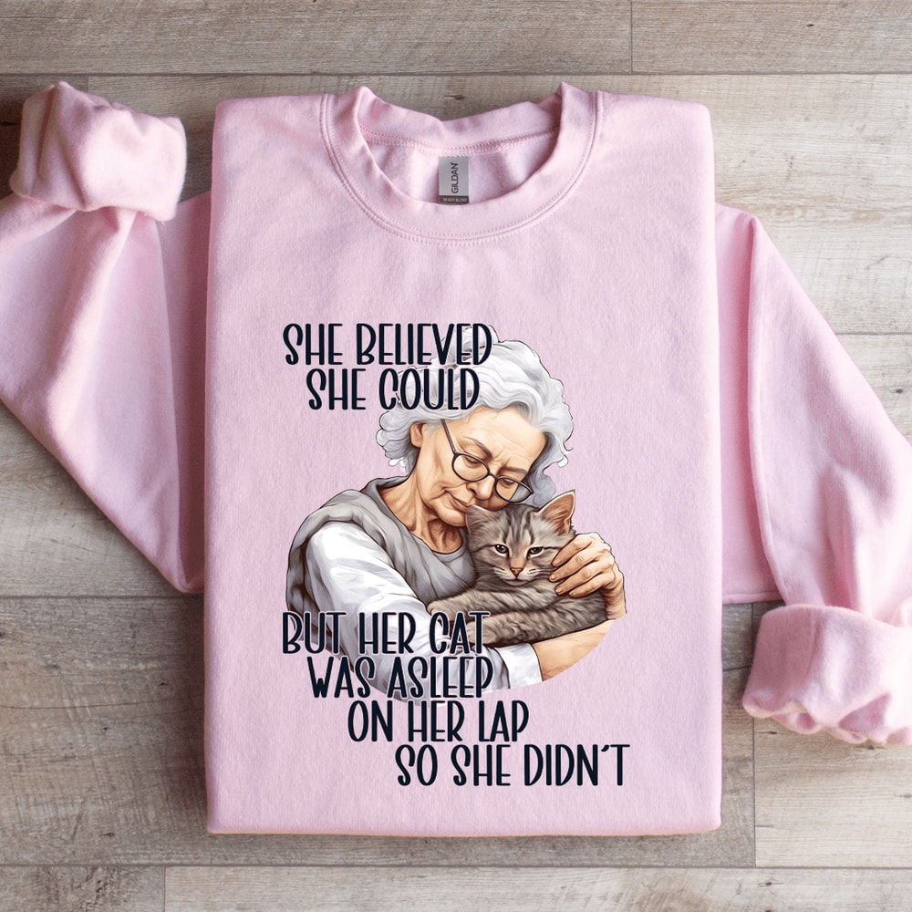 She Believed She Could Grandma Sweatshirt 3