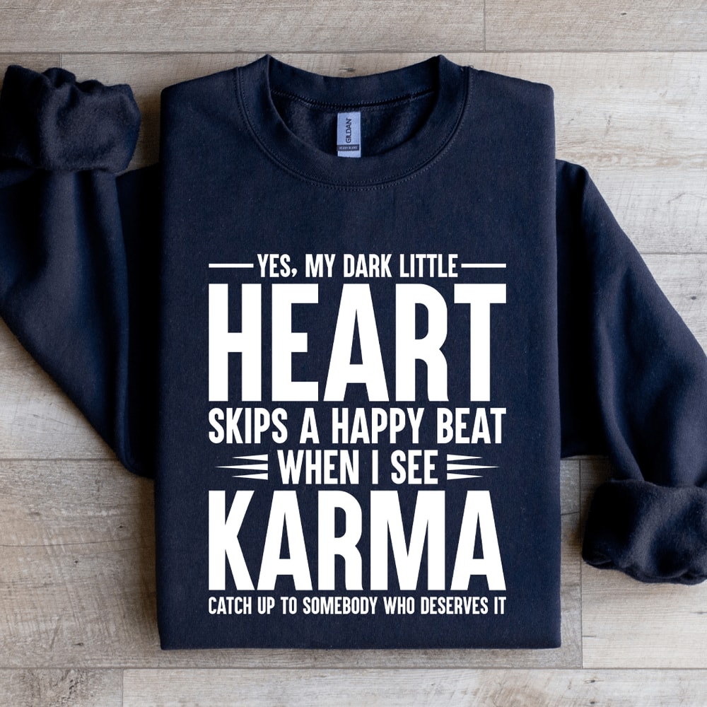Yes My Dark Little Heart Skip A Happy Beat Sweatshirt 1