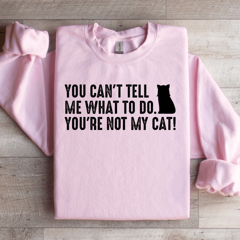 You Cant Tell Me What To Do Youre Not My Cat Sweatshirt 2