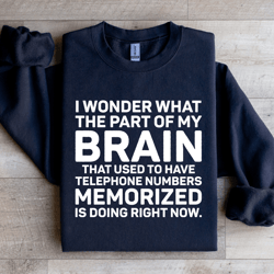 i wonder what the part of my brain sweatshirt