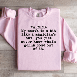 my mouth is a bit like a magician's sweatshirt