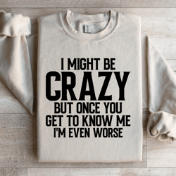 i might be crazy sweatshirt