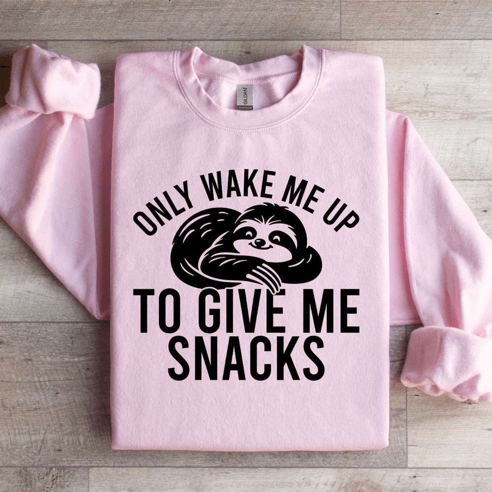 Only Wake Me Up To Give Me Snacks Sweatshirt 3