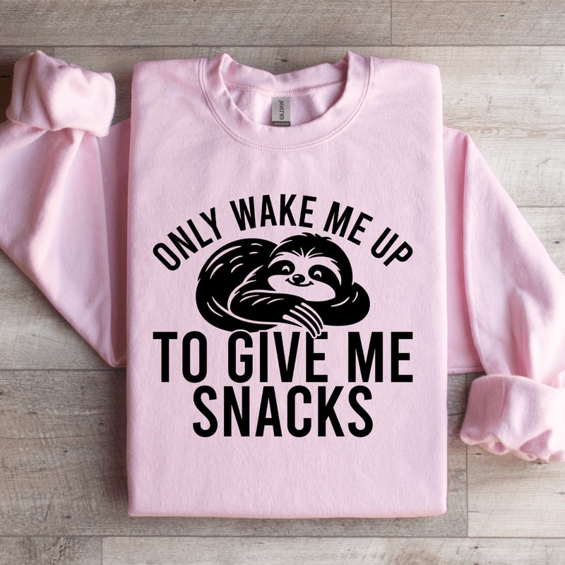 Only Wake Me Up To Give Me Snacks Sweatshirt 3