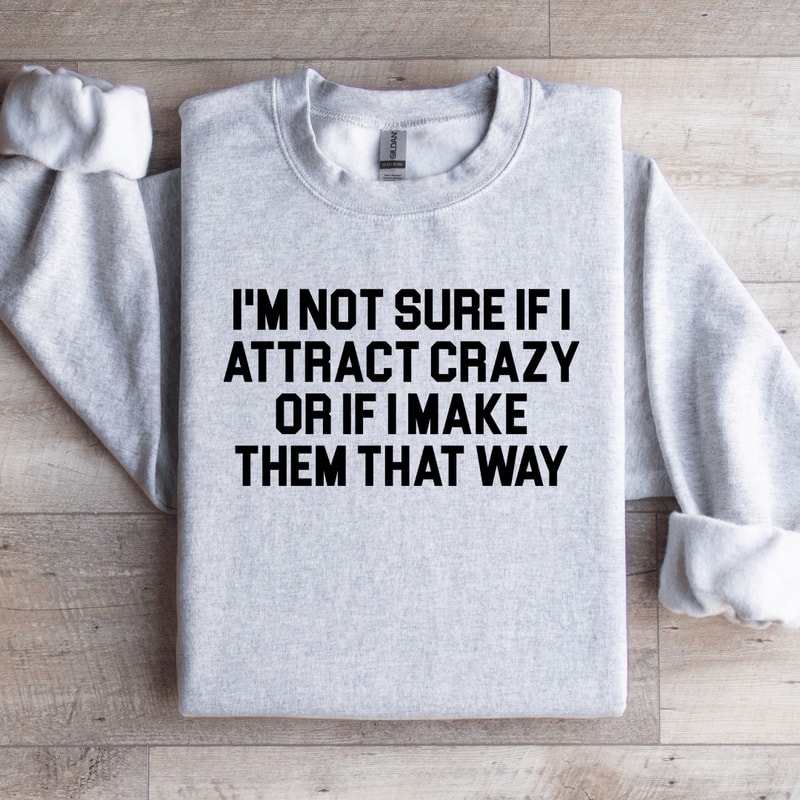 Im Not Sure If I Attract Crazy Sweatshirt 4