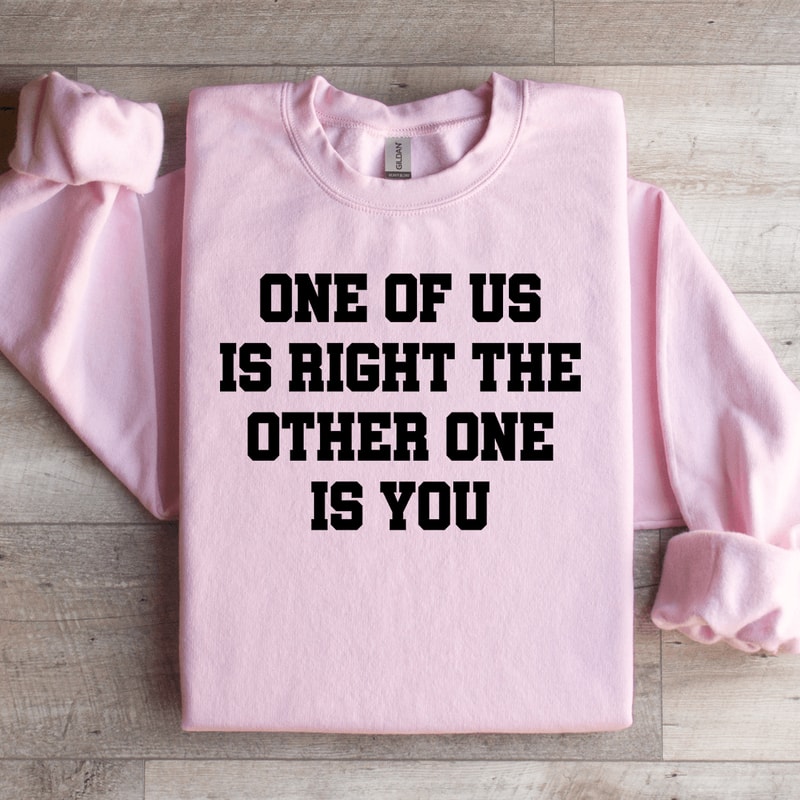 One Of Us Is Right The Other One Is You Sweatshirt 1