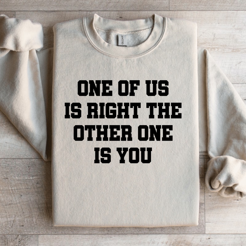 One Of Us Is Right The Other One Is You Sweatshirt 2