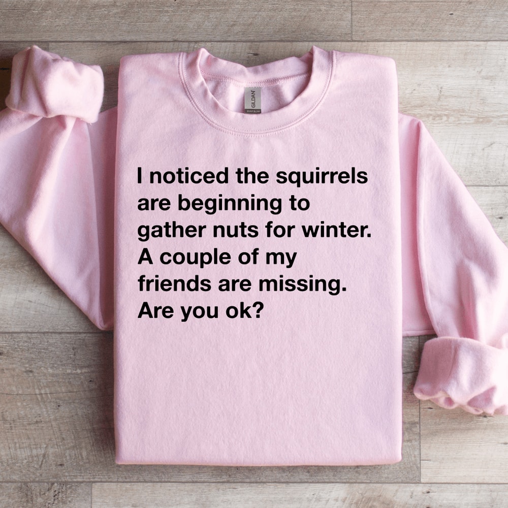 I Noticed The Squirrels Are Beginning To Gather Nuts For Winter Sweatshirt 2