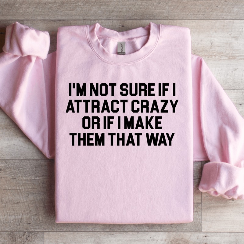Im Not Sure If I Attract Crazy Sweatshirt 3
