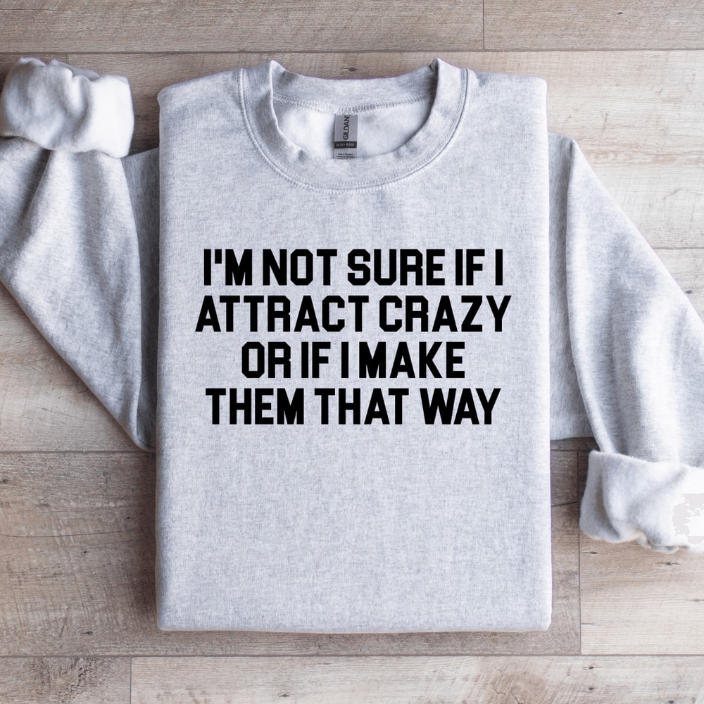 Im Not Sure If I Attract Crazy Sweatshirt 4