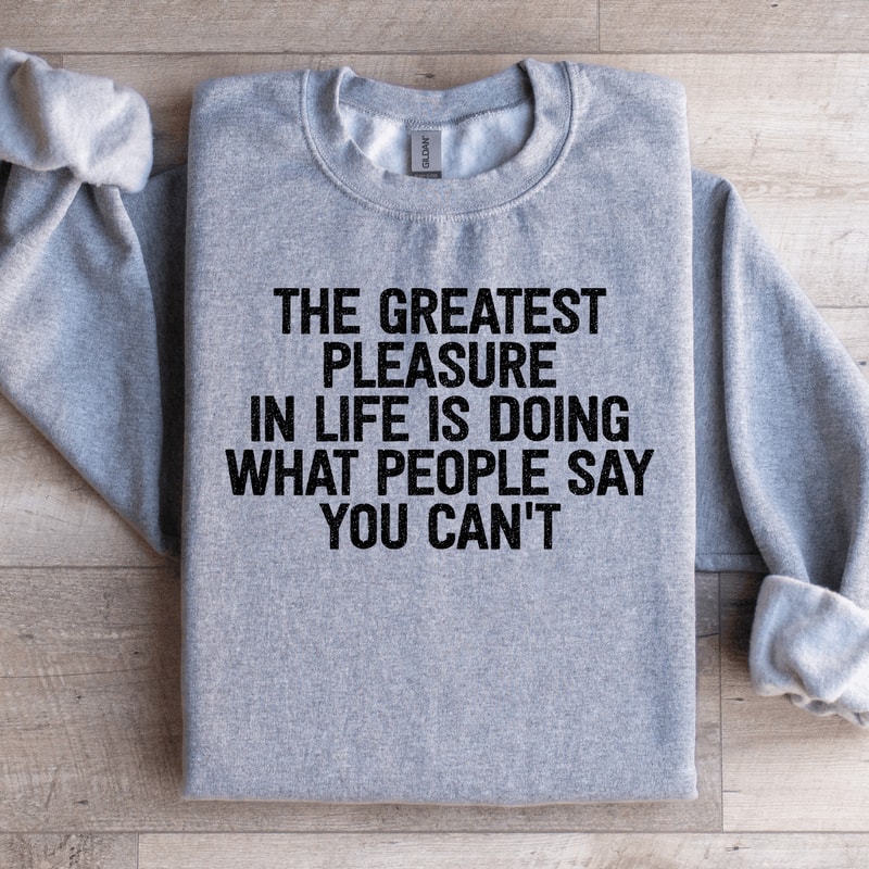 The Greatest Pleasure In Life Is Doing Sweatshirt 2