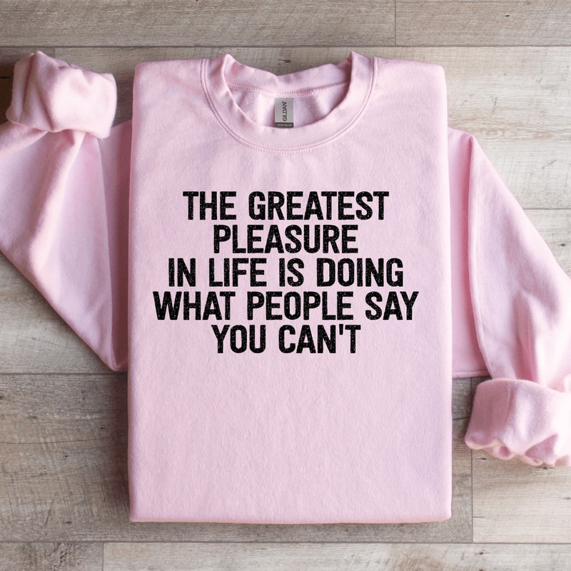 The Greatest Pleasure In Life Is Doing Sweatshirt 3