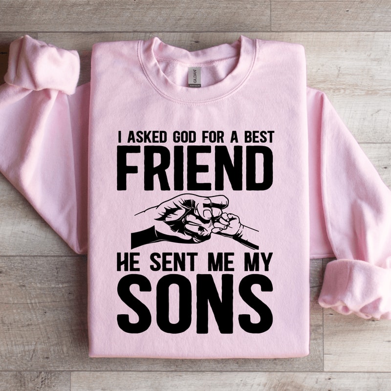 I Asked God For A Best Friend Sweatshirt 2