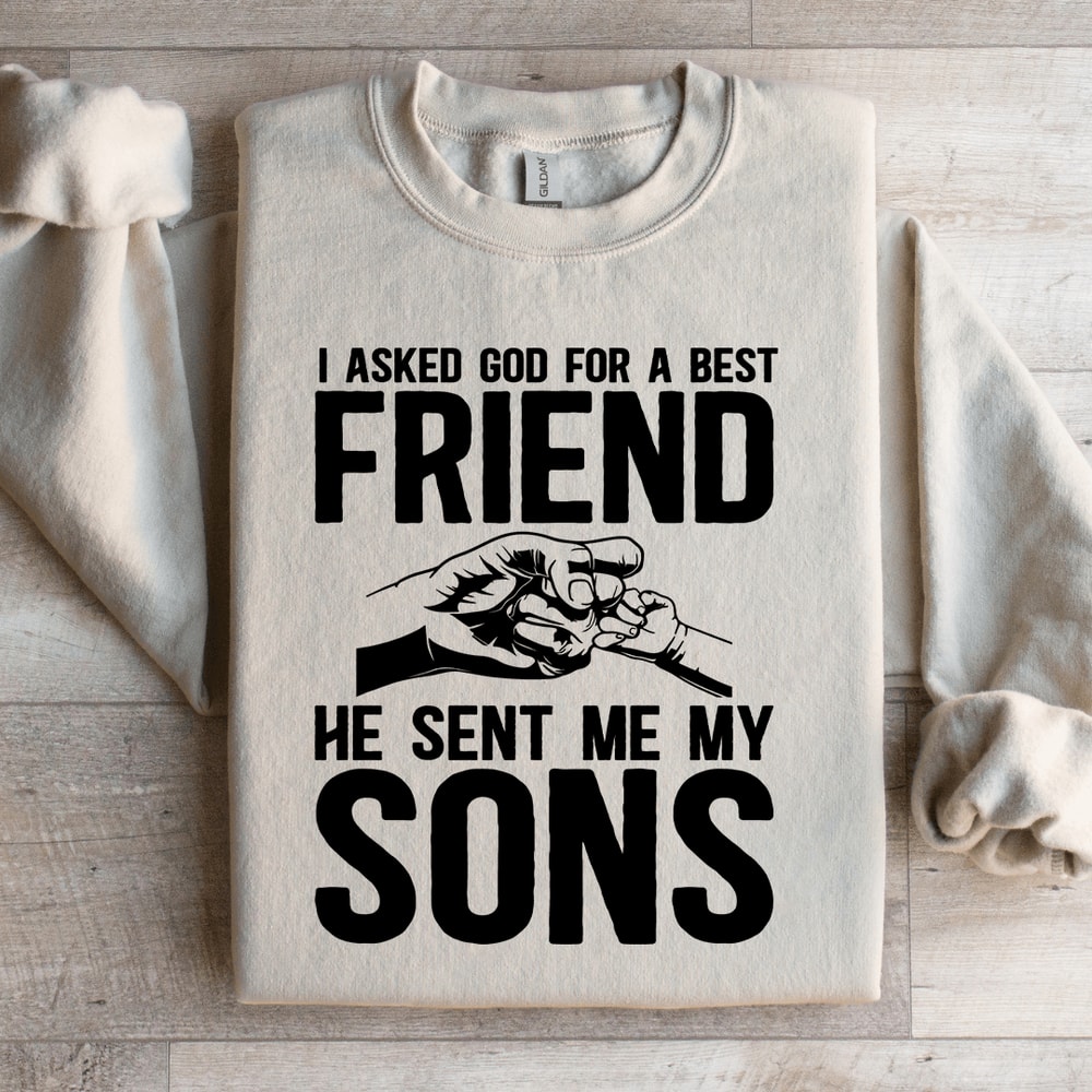I Asked God For A Best Friend Sweatshirt 3