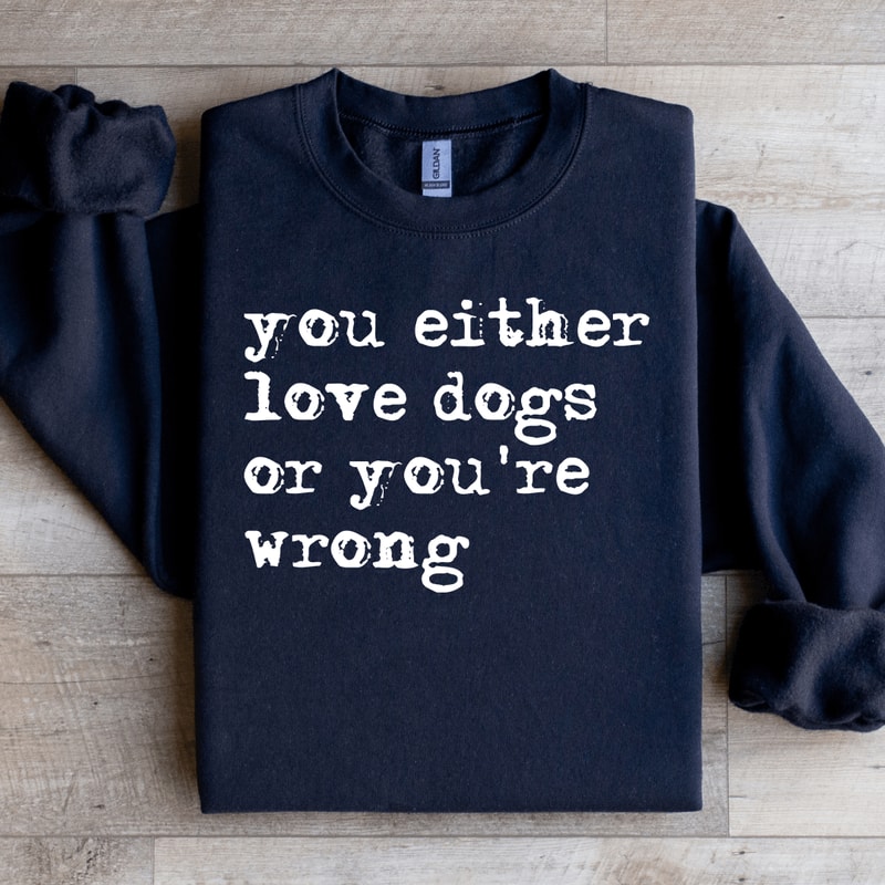 You Either Love Dogs Or Youre Wrong Sweatshirt 3