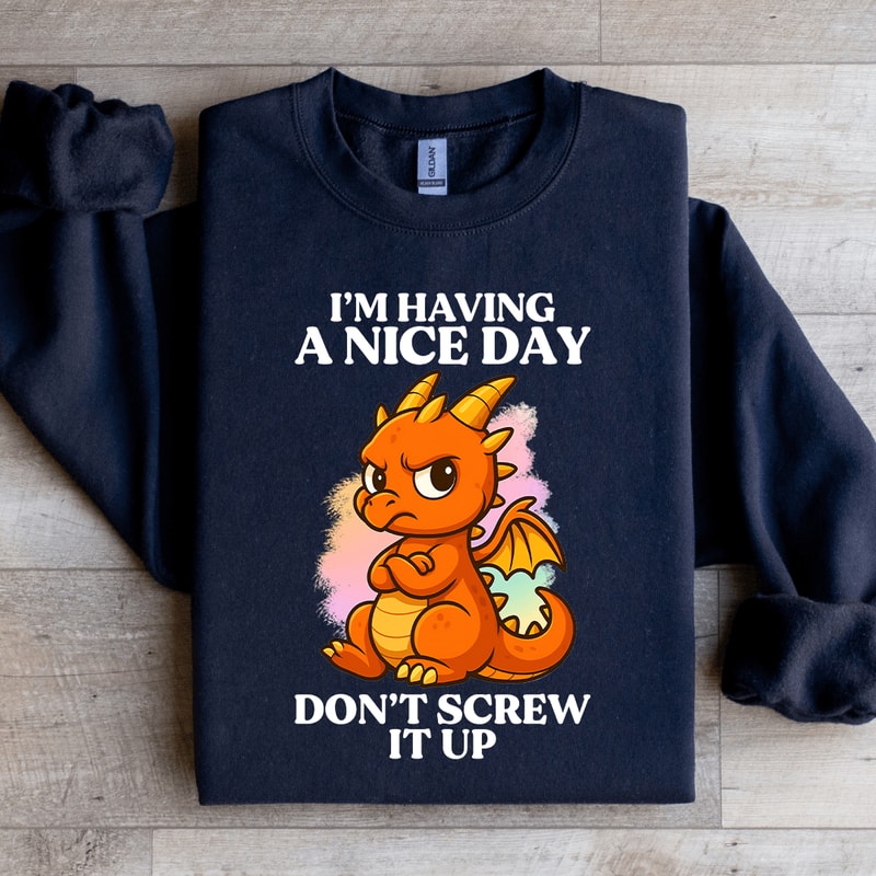 Im Having A Nice Day Sweatshirt 1