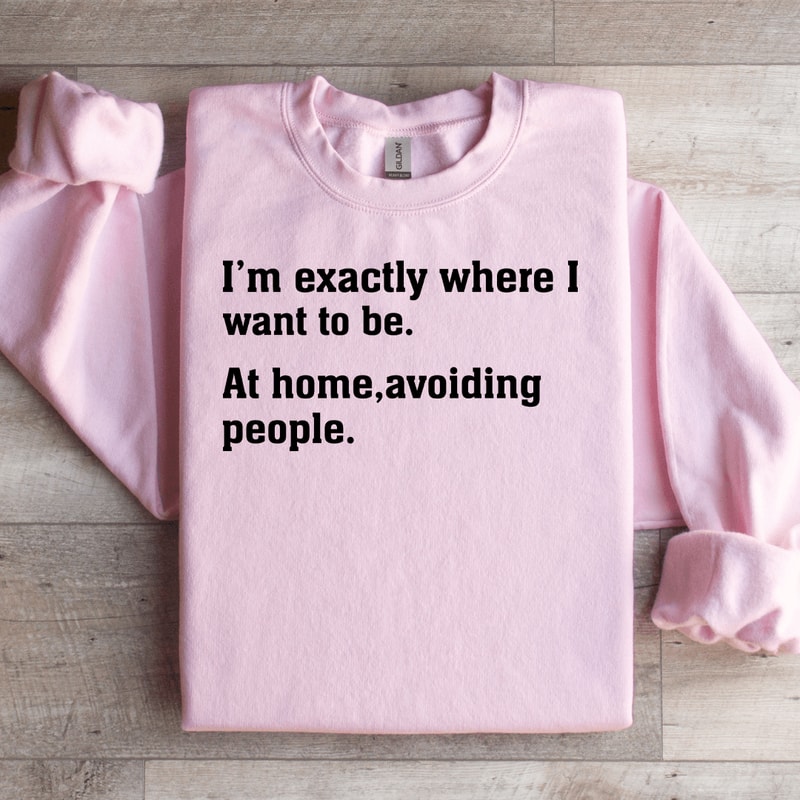 Im Exactly Where I Want To Be At Home Sweatshirt 2